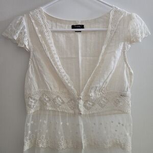 Rhapsody Cream Lace Blouse